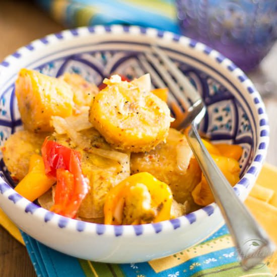 Baked Plantains and Sweet Peppers - Recipe photo by The Healthy Foodie