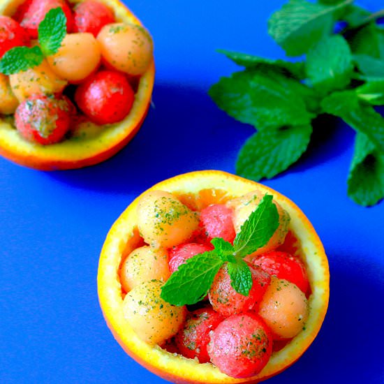Melon Mint Salad - Recipe photo by clovesandcaramel