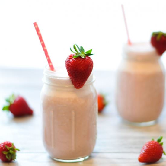 Super-Fast Strawberry Cashew Milk - Recipe photo by Real Food Whole Life
