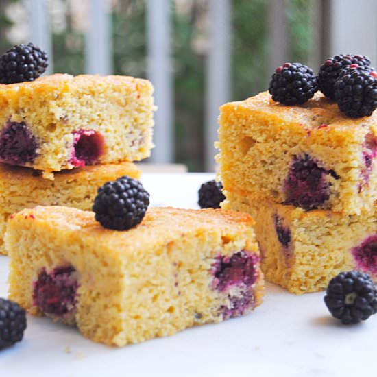Blackberry Cornbread - Recipe photo by SweetSimpleKitchen