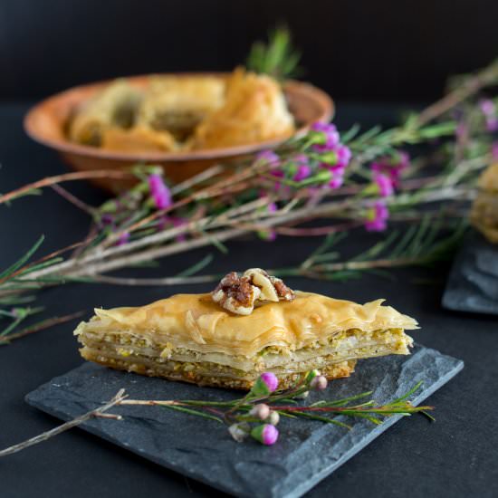 Lavender Honey Baklava - Recipe photo by Malgosia