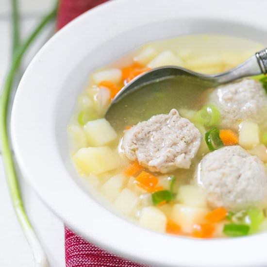 Chicken Meatball Soup - Recipe photo by MunchkinTime