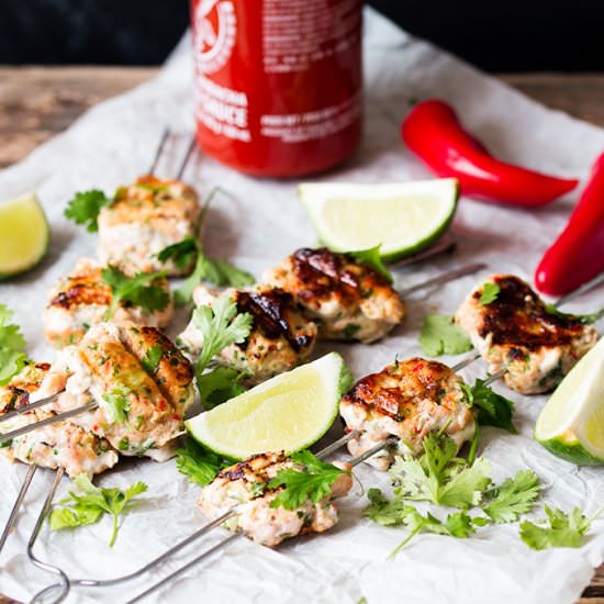Thai Fish Cake Skewers - Recipe photo by KitchenSanctuary