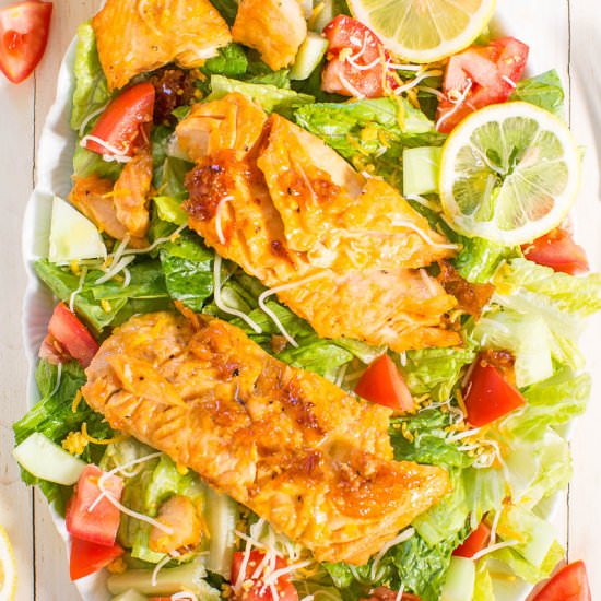 Honey Lemon-Glazed Salmon Salad - Recipe photo by Averie