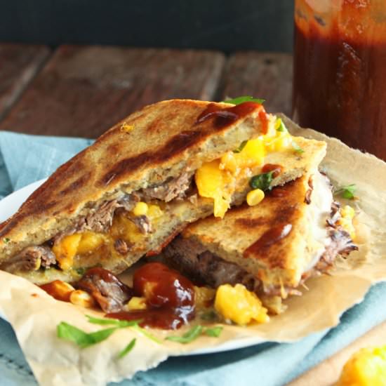 Peach & Short Rib Panini - Recipe photo by simple roots