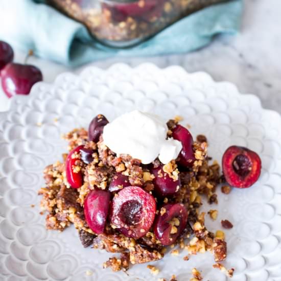 Cherry Walnut Crumble - Recipe photo by SweetPotatoSoul