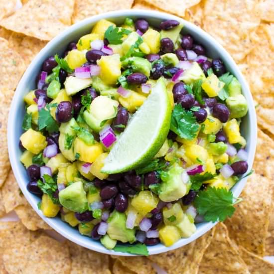 Pineapple, Avocado and Bean Salsa - Recipe photo by littlebroken
