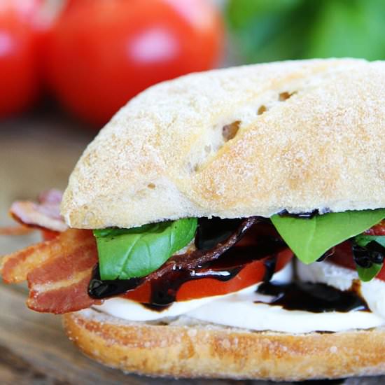 Bacon Caprese Sandwich - Recipe photo by twopeasandtheirpod