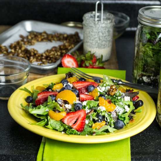 Summer Salad & Poppy Seed Dressing - Recipe photo by Chattavore