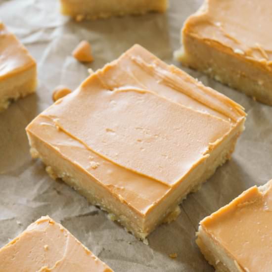 Butterscotch PB Shortbread Bars - Recipe photo by britalarson