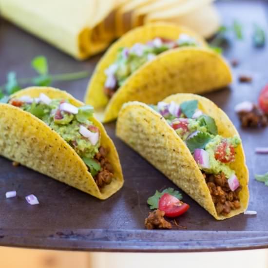 Easy Vegan Lentil Tacos - Recipe photo by thewanderlustkitchen