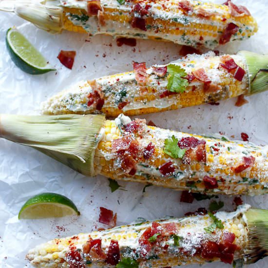 Mexican Grilled Corn on the Cob - Recipe photo by feelgoodfoodblog