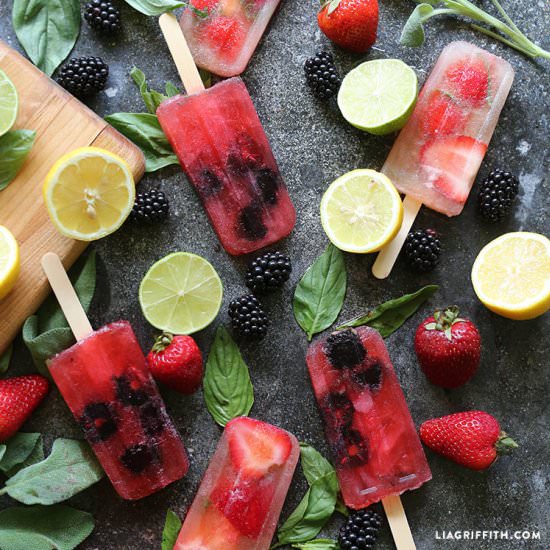 Natural Herb Infused Fruit Popsicle - Recipe photo by lia griffith