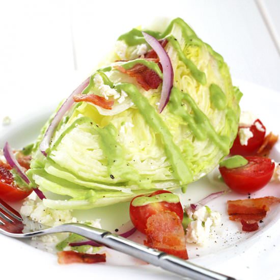 Wedge Salad with Green Goddess - Recipe photo by EatInEatOut Magazine