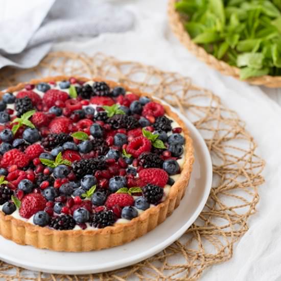 Summer Berry Tart - Recipe photo by foolproofliving.com