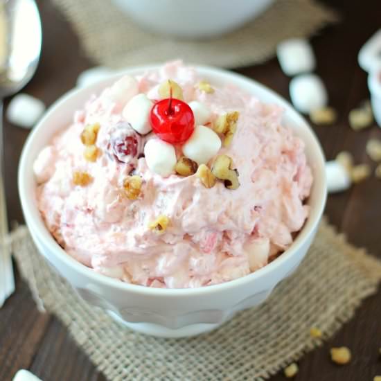 Cherry Walnut Fluff Salad - Recipe photo by mykitchencraze