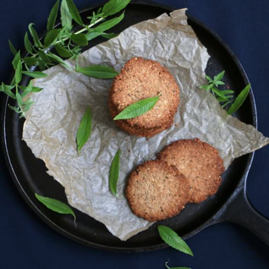 Lemon Verbena Walnut Cookies - Recipe photo by nirvanacakery