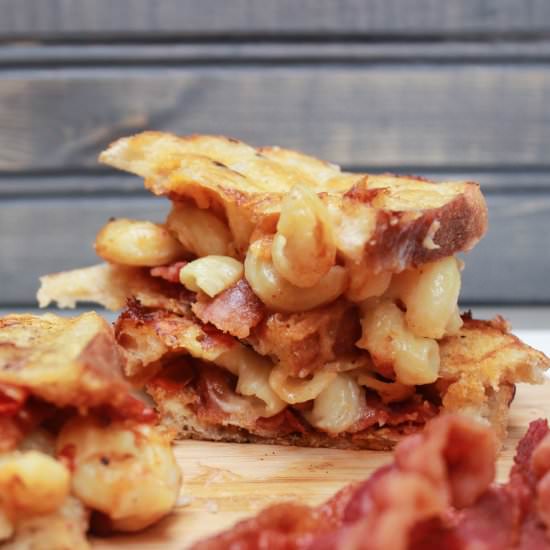 Mac and Cheese Grilled Cheese - Recipe photo by BigHairandFoodieFare