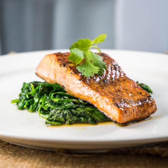 Seared Worcestershire Salmon - Recipe photo by livingchirpy