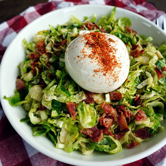 Brussels Sprout Hash Poached Egg - Recipe photo by windycitydinnerfairy