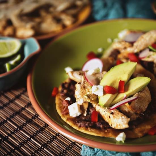 Weeknight Chicken Tostadas - Recipe photo by kita roberts