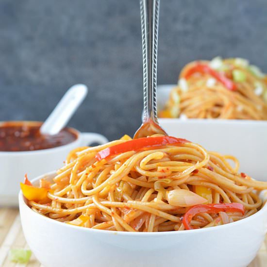 Veggie Szechuan Noodles - Recipe photo by ruchiskitchen