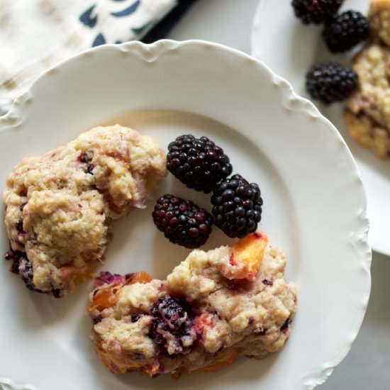Nectarine and Blackberry Scones - Recipe photo by pearlsonastring