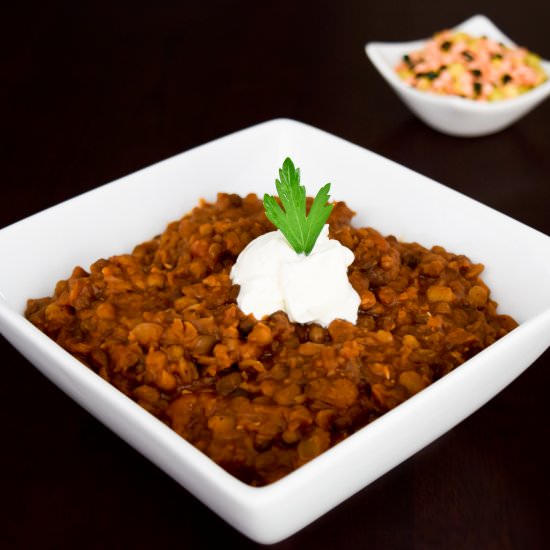 Three Lentil Chili - Recipe photo by magda-whatsfordinner