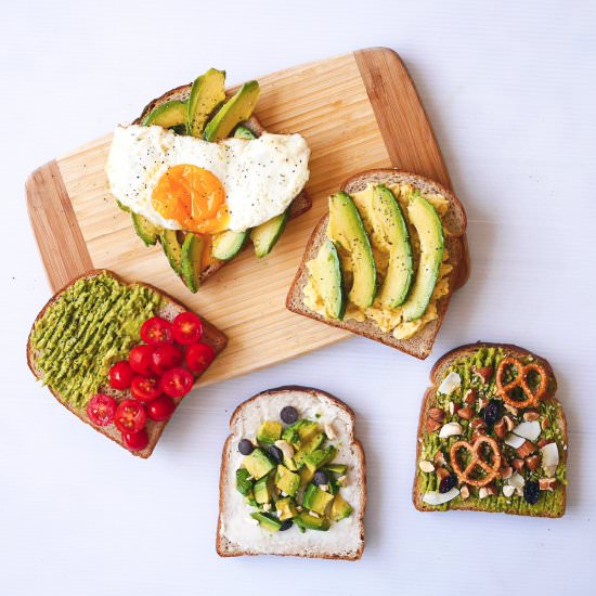 Avocado Variety Toasts - Recipe photo by yellowfingers