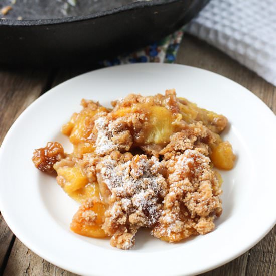 Spiced Peach Crisp with Crumbs - Recipe photo by mysequinedlife