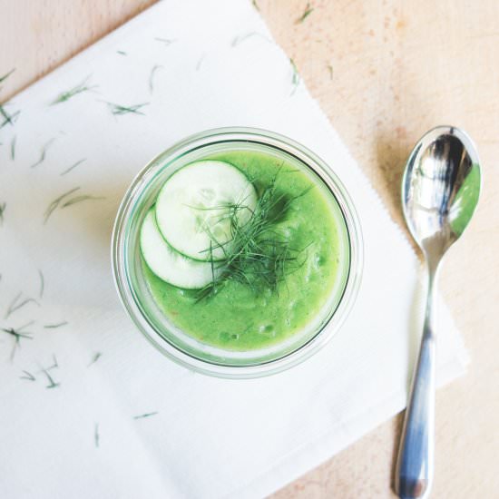 Refreshing Cucumber Soup - Recipe photo by JuYogi