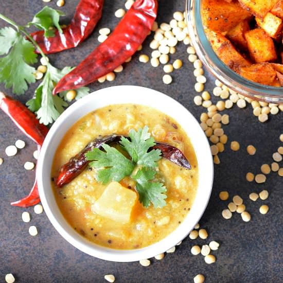 Yellow Cucumber Dal/Dosakaya Pappu - Recipe photo by MasalaKorb