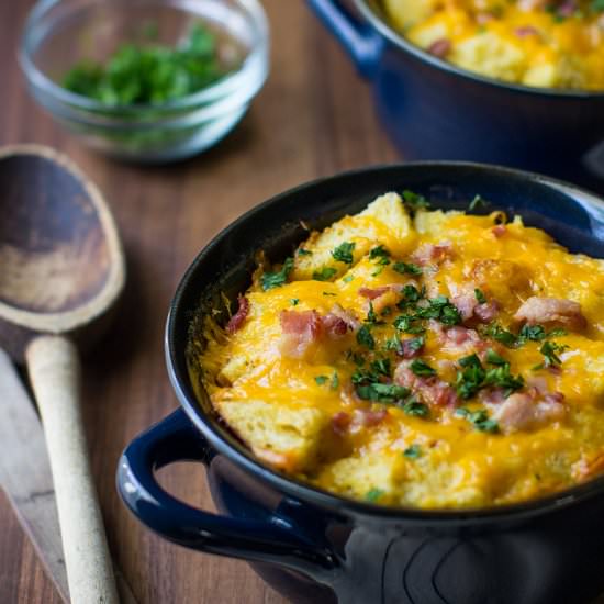 Bacon, Cheese & Spinach Strata - Recipe photo by Stiers Aesthetic