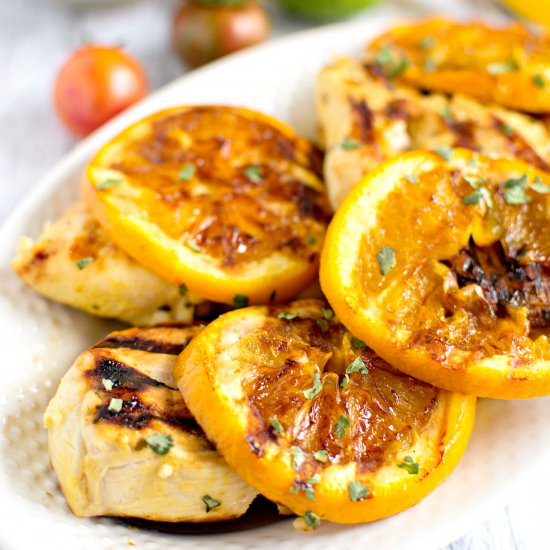 Grilled Citrus Mustard BBQ Chicken - Recipe photo by slowcookergourmet