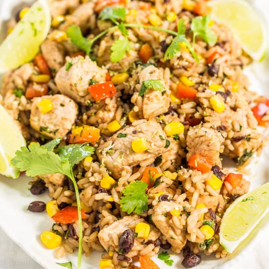 Lime Cilantro Chicken, Rice & Beans - Recipe photo by Averie
