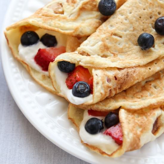 Coconut Flour Crepes - Recipe photo by Leelalicious