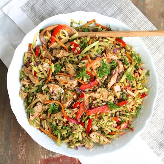 Fast Thai Chicken & Broccoli Slaw - Recipe photo by FountainAvenueKitchen