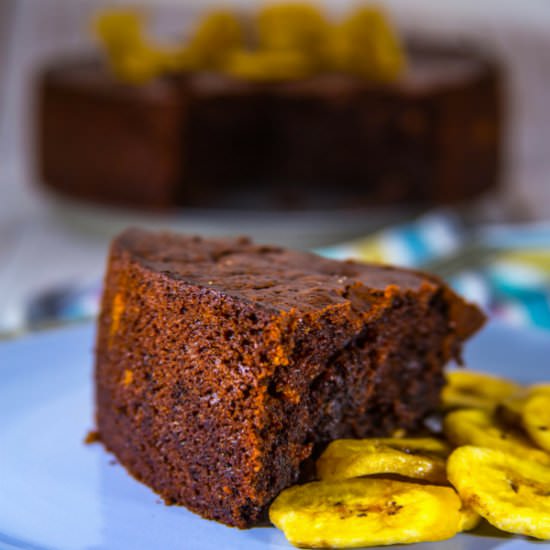 Chocolate Banana Chip Cake - Recipe photo by globalfoodbook