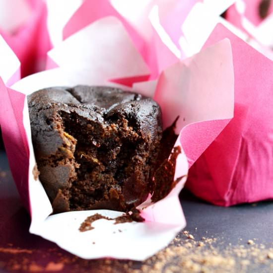 Mocha Zucchini Muffins - Recipe photo by Simple Hacks Living