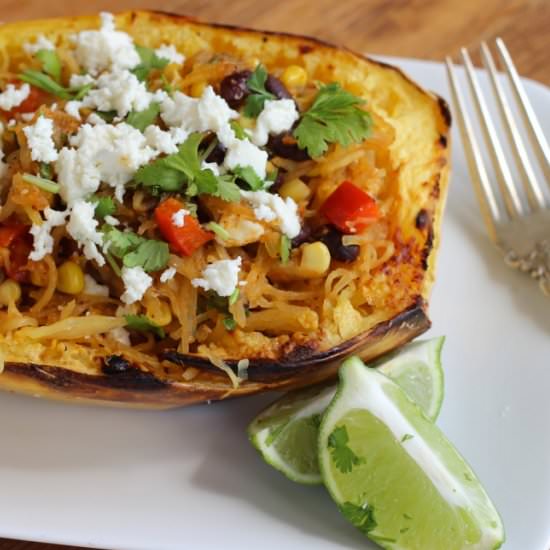 Southwestern Style Spaghetti Squash - Recipe photo by Everyday Gourmet with Blakely