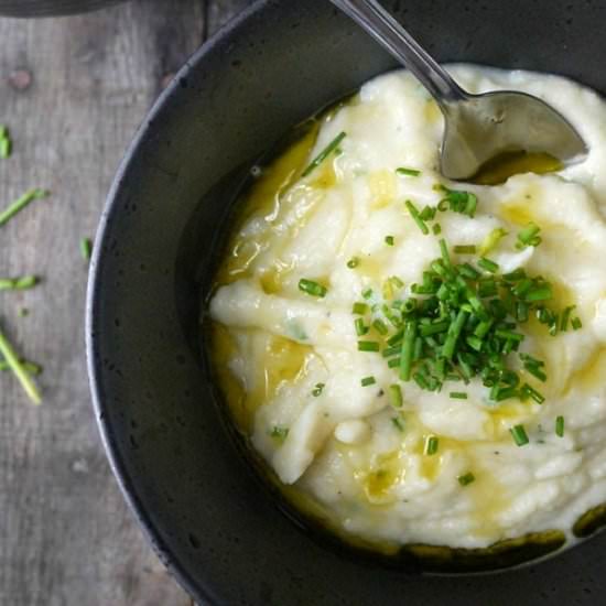 Roasted Garlic Cauliflower Mash - Recipe photo by healthyrecipeecstasy