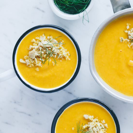Root Vegetable & Fennel Soup - Recipe photo by veganmiam