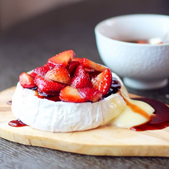 Camembert with Strawberries - Recipe photo by TheGourmetGourmand