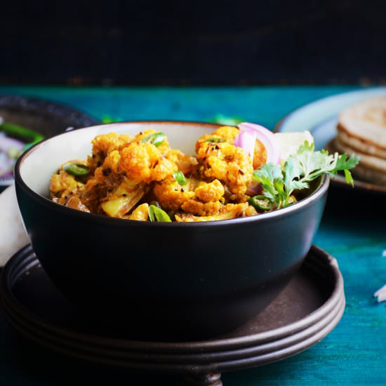 Achari Gobhi - Recipe photo by Binjals VEG Kitchen