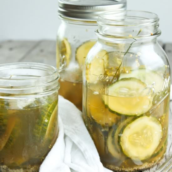 Overnight Refrigerator Dill Pickles - Recipe photo by simple roots