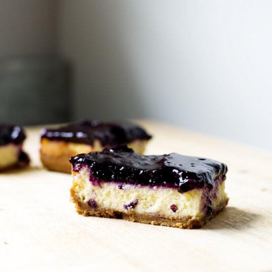 Blueberry Cheesecake Bars - Recipe photo by Cupsandspoonfuls
