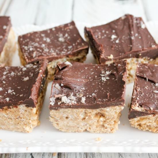 Almond Butter Rice Crispy Bars - Recipe photo by biancagarcia