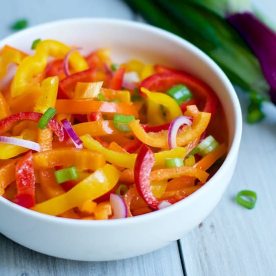 Pepper Salad with Honey and Mustard - Recipe photo by finefreshfood