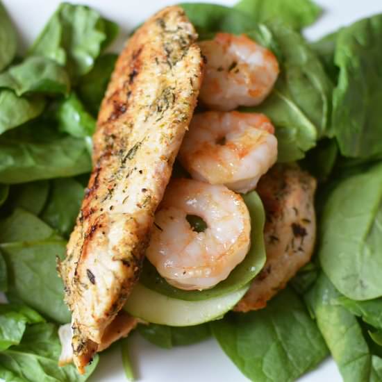 Carb Free Surf and Turf Sandwich - Recipe photo by Oya Come Chop