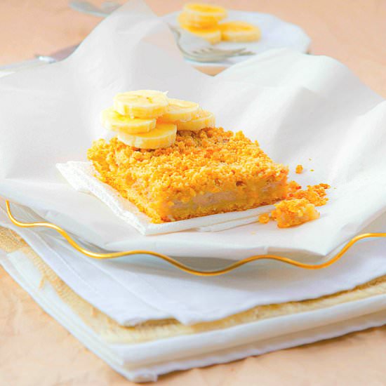 Ripe Banana Crumble Pie - Recipe photo by globalfoodbook